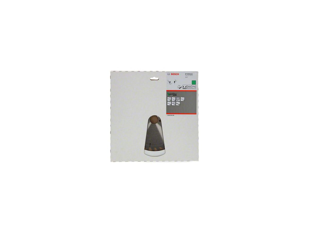 BOSCH Kreissägeblatt Optiline Wood 216x30x2,6 mm, 34Z