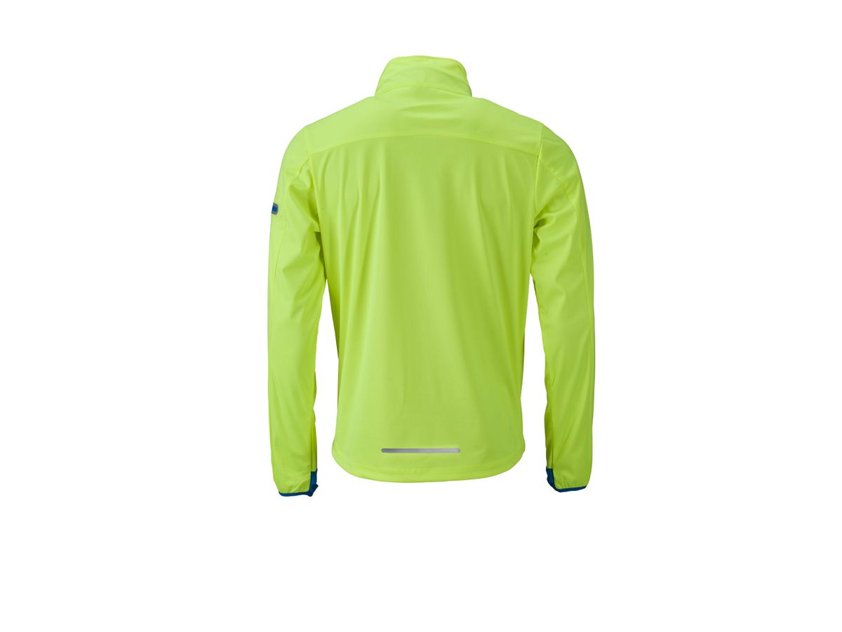 JN Men's Sports Softshell Jacket JN1126 bright-yellow/bright-blue, Größe 3XL