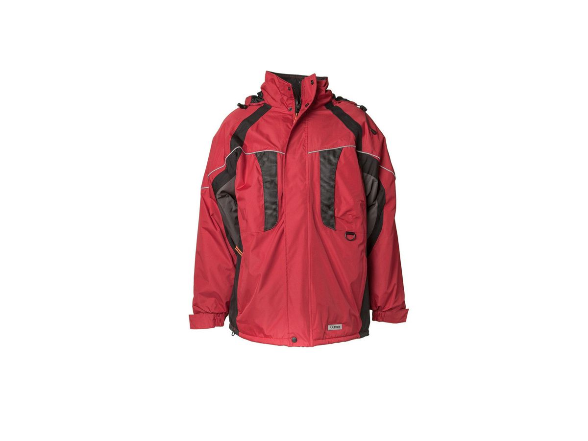 Planam Space Parka wasserdicht 3353 Fb. rot/schwarz/grau  Größe: M
