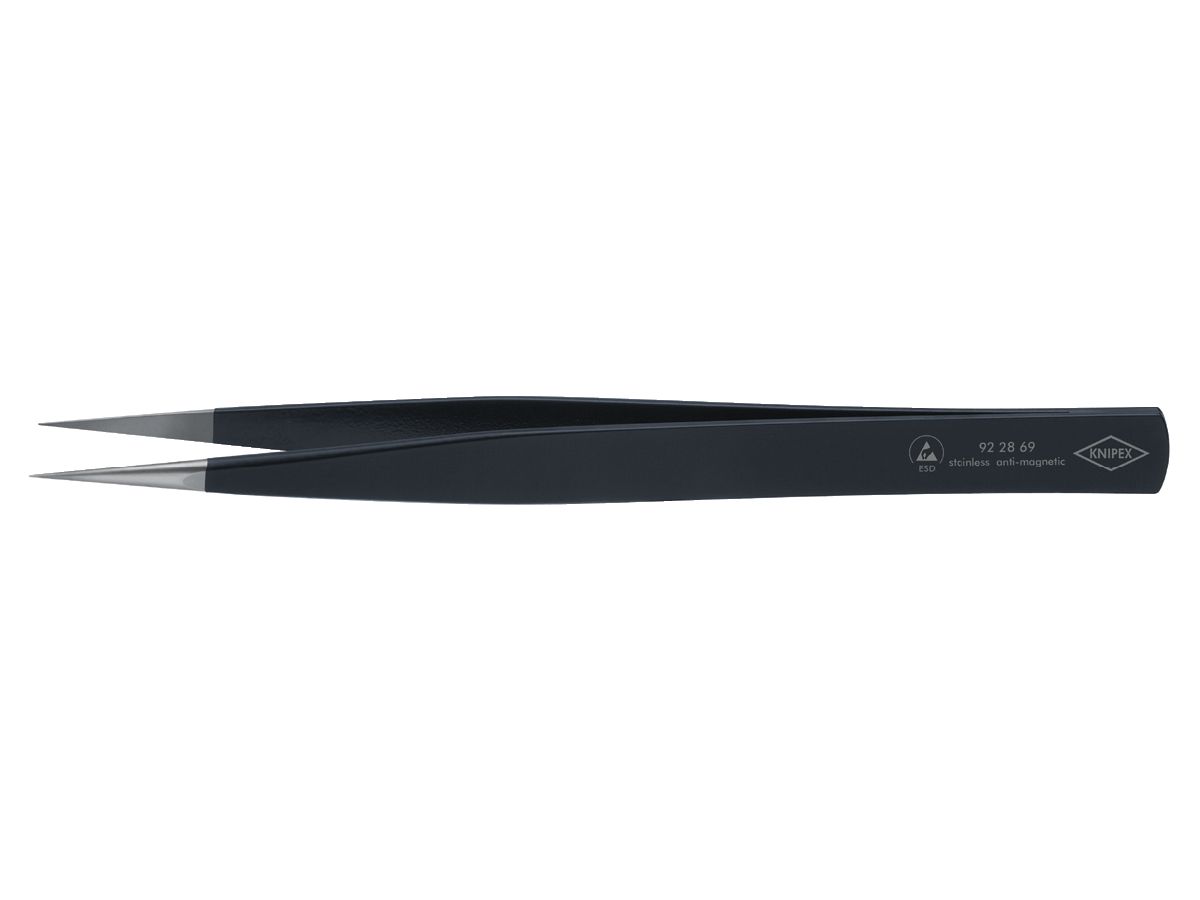 ESD tweezers 130mm black Knipex