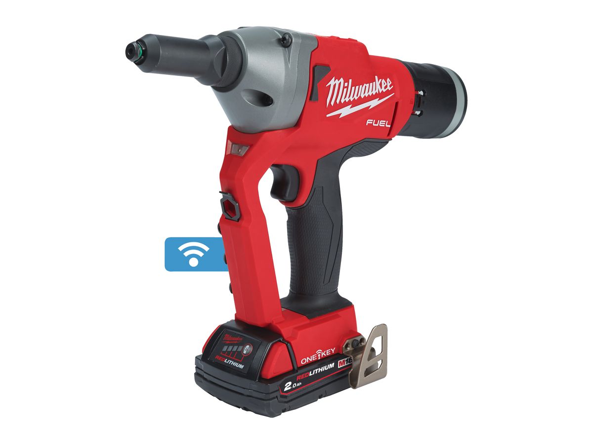 MILWAUKEE Akku-Blindnietgerät M18ONEFPRT-202X, 2x2Ah, Ladegerät, Box