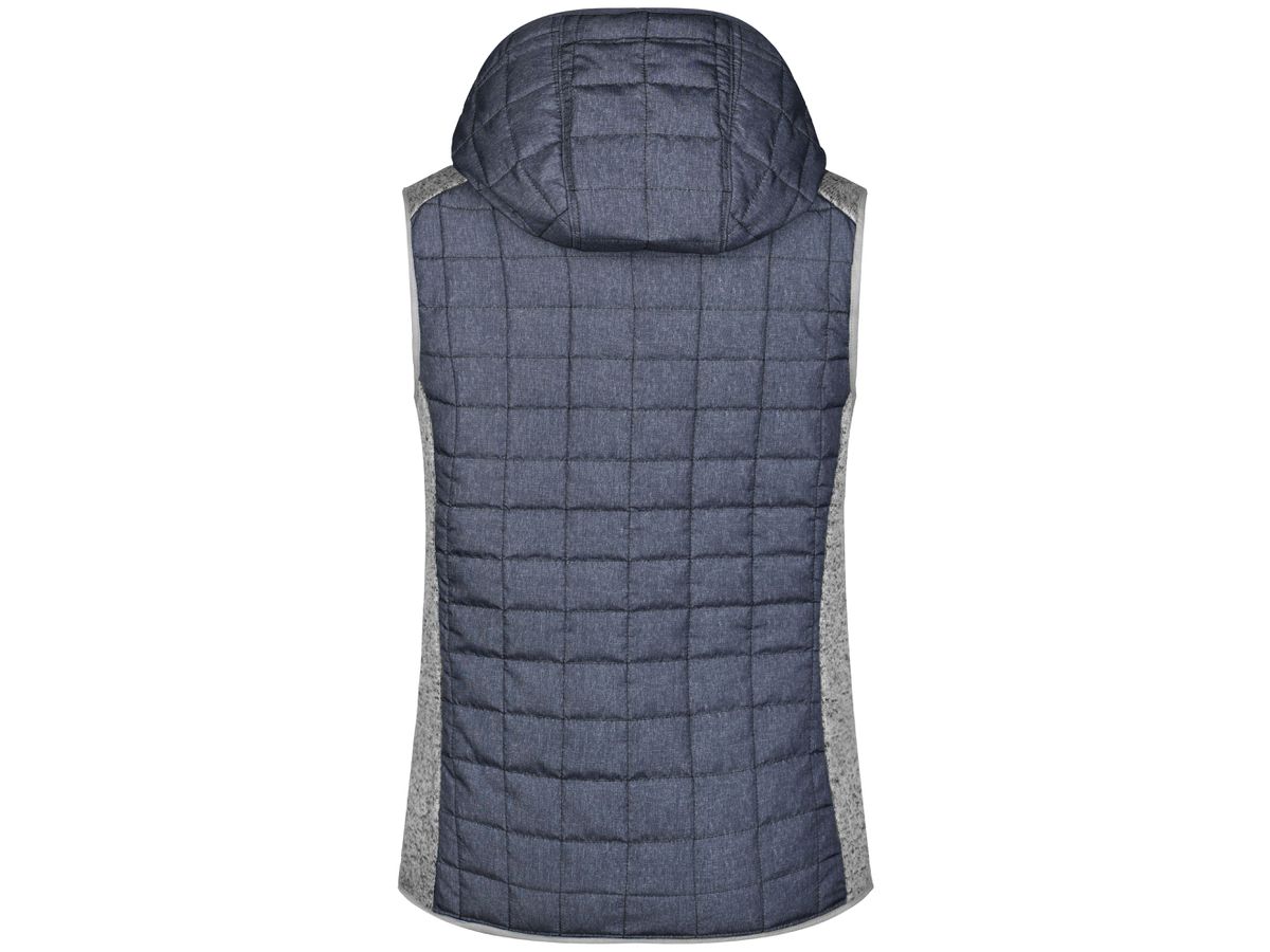 JN Ladies' Knitted Hybrid Vest JN767 light-mel./anthr.-mel., Größe M