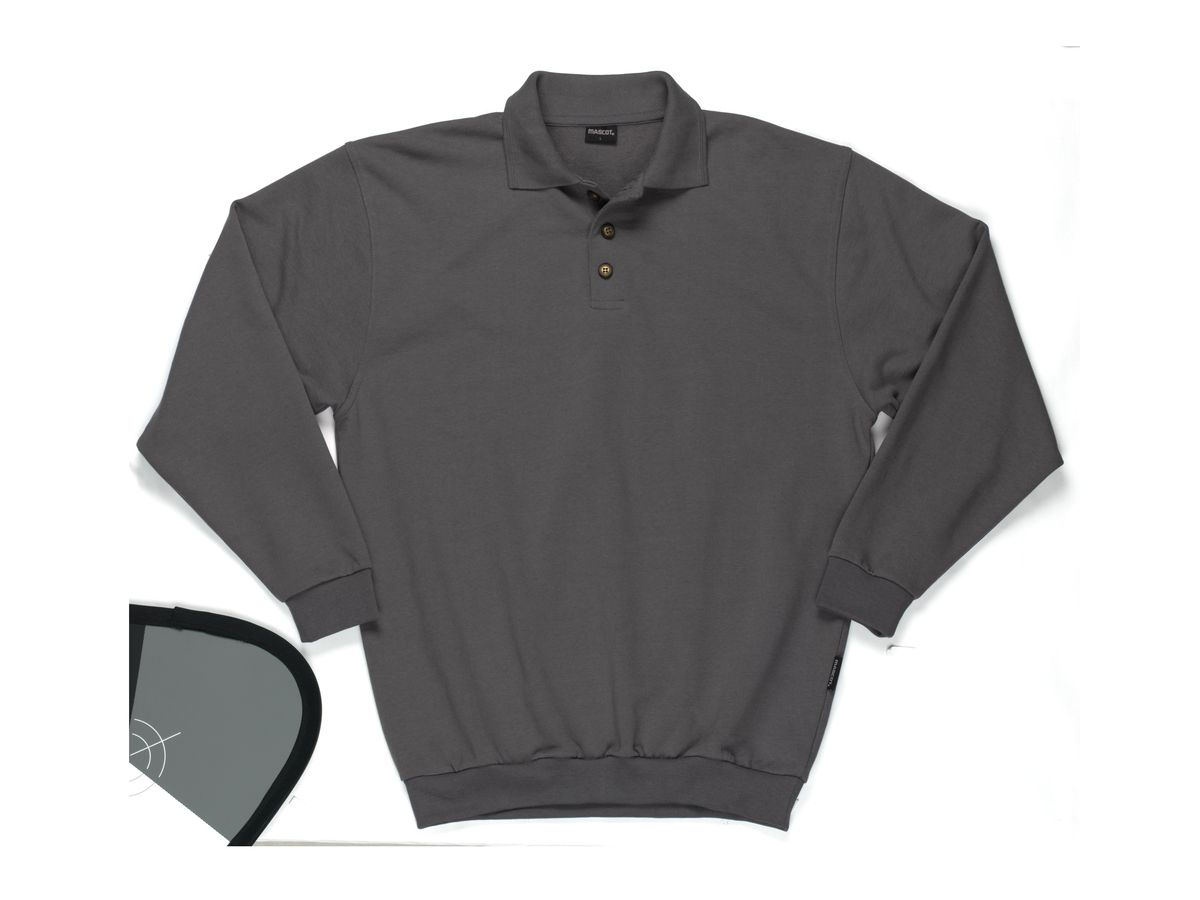 MASCOT Polo-Sweatshirt TRINIDAD Crossover,anthrazit,Gr. 2XL