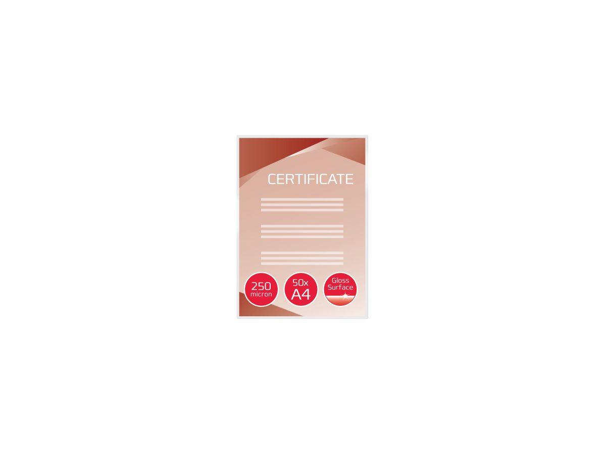 GBC Folientasche DocumentPouch 3740449 DIN A4 250mic 50 St./Pack.