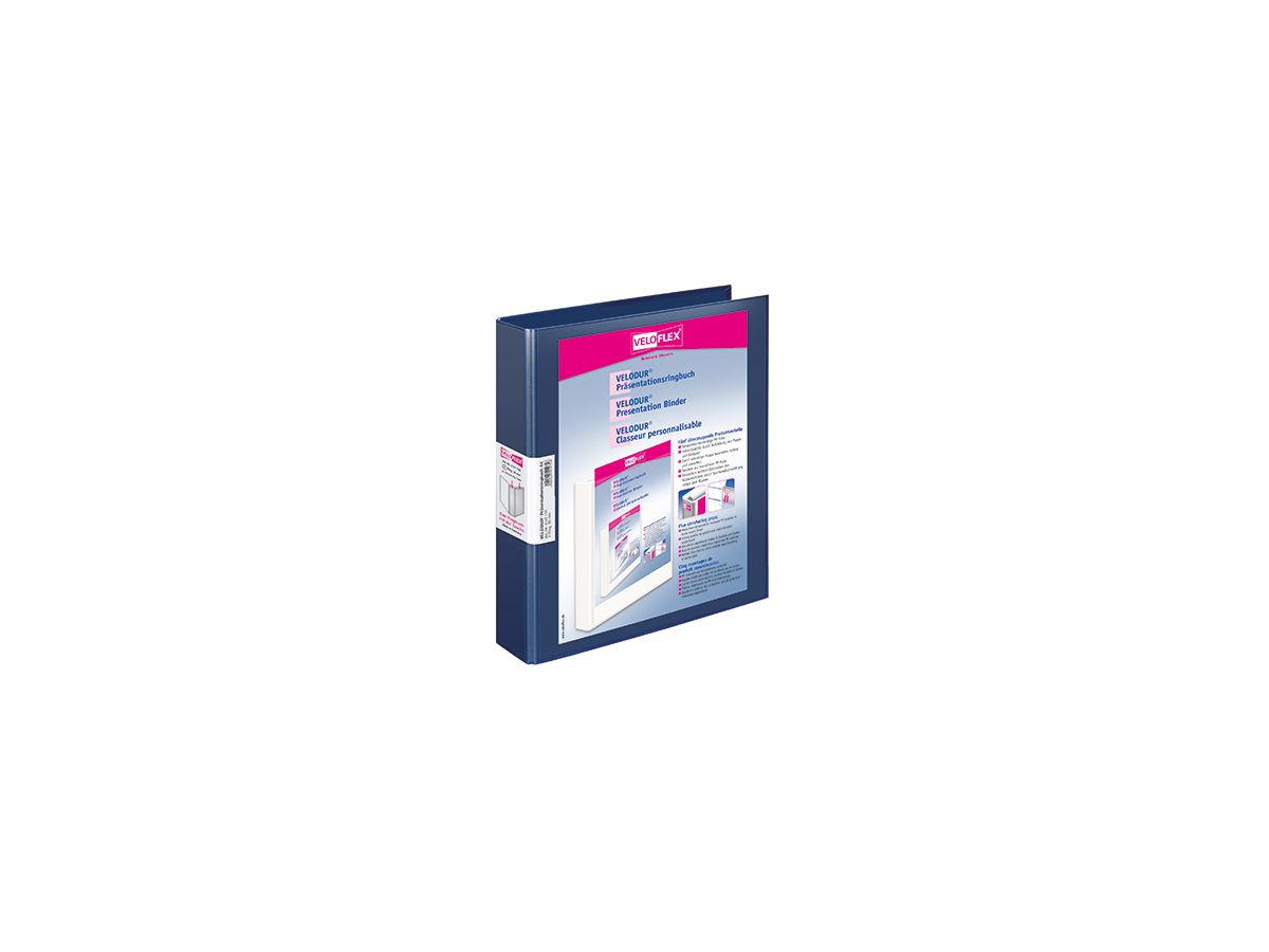 Veloflex Präsentationsringbuch VELODUR 4147150 2Ringe 30mm d.bl