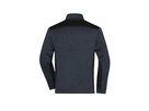 JN Strickfleece Jacke carbon-melange/bl. 100% Polyester 280g/m JN 862 Gr. XS