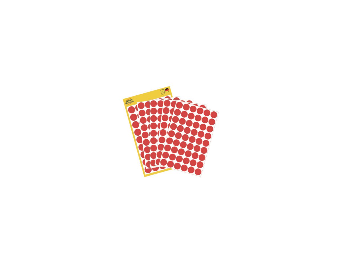 Avery Zweckform Markierungspunkt 3141 12mm rot 270 St./Pack.