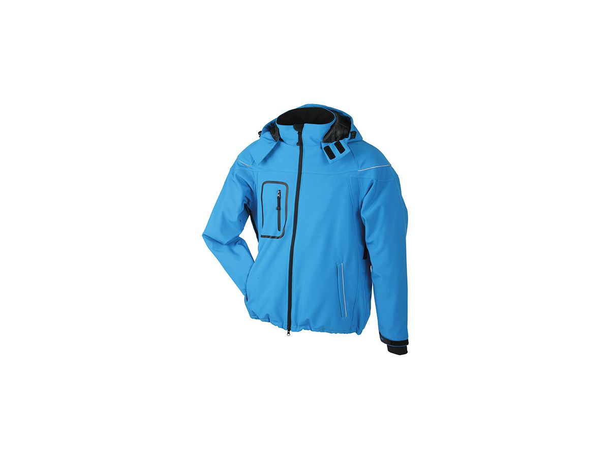 JN Mens Winter Softshell Jacket JN1000 95%PES/5%EL, aqua, Größe M