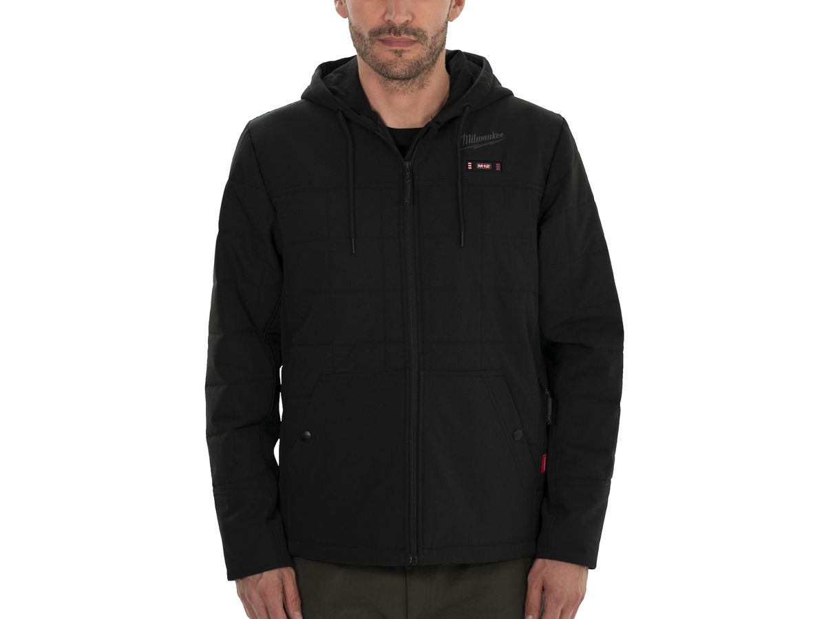 MILWAUKEE Akku-Thermo-Steppjacke Herren M12HPJBL2-0, schwarz M