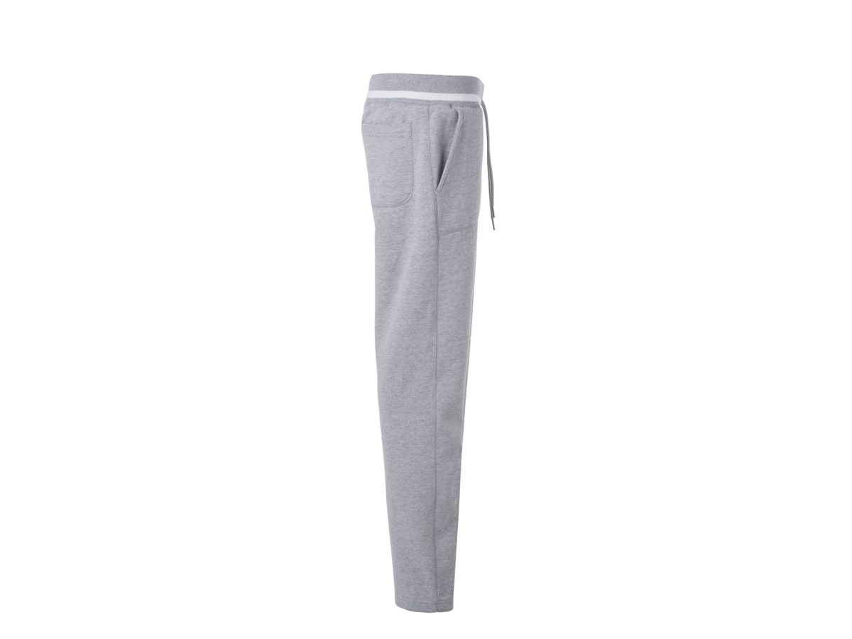 JN Ladies' Jog-Pants JN779 grey-heather/white, Größe XL