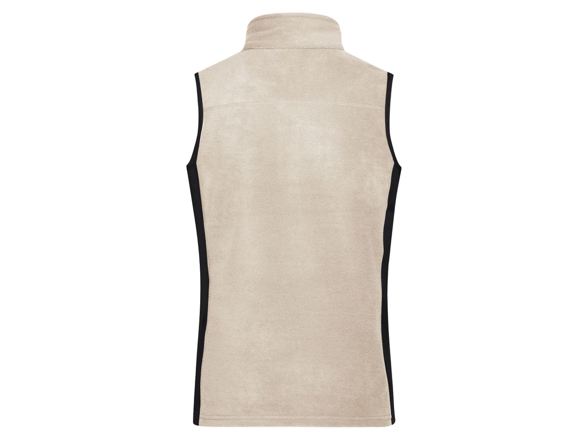 JN Ladies'Workwear Fleece Vest JN855 100%PES, stone/black, Größe 4XL