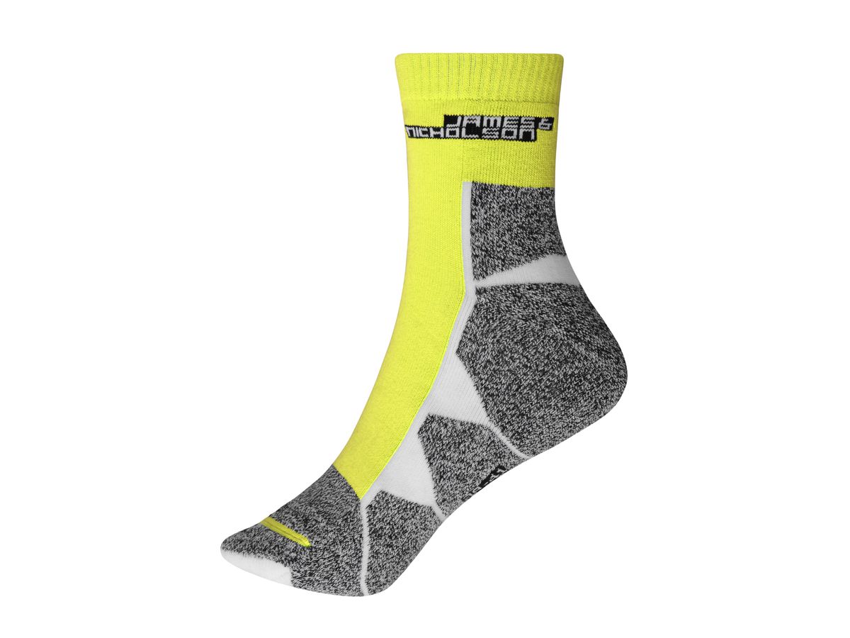 JN Sport Socks JN215 bright-yellow/white, Größe 35-38