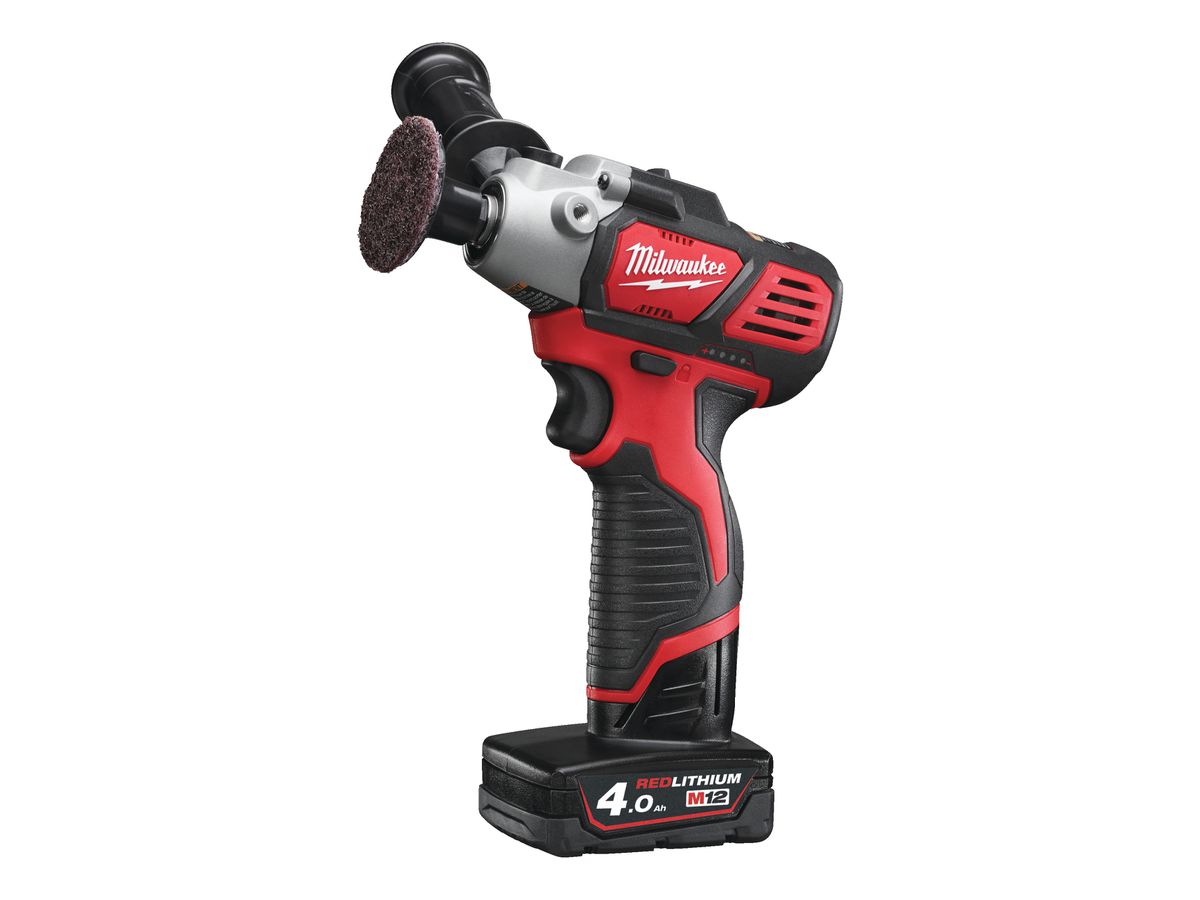 MILWAUKEE Akku-Mini Polierer M12 BPS/4.0 + 2.0 Ah + HD Box