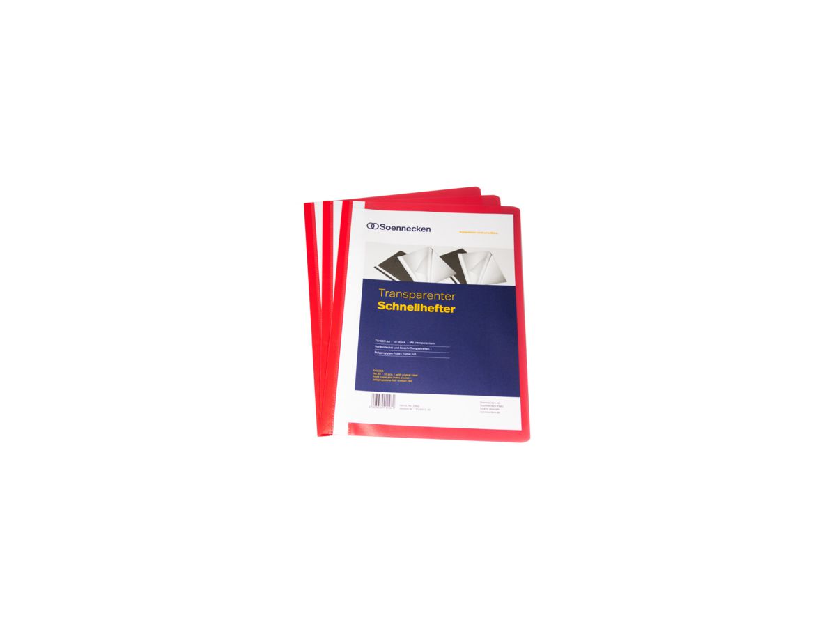 Soennecken Schnellhefter 2960 DIN A4 PP rot 10 St./Pack.