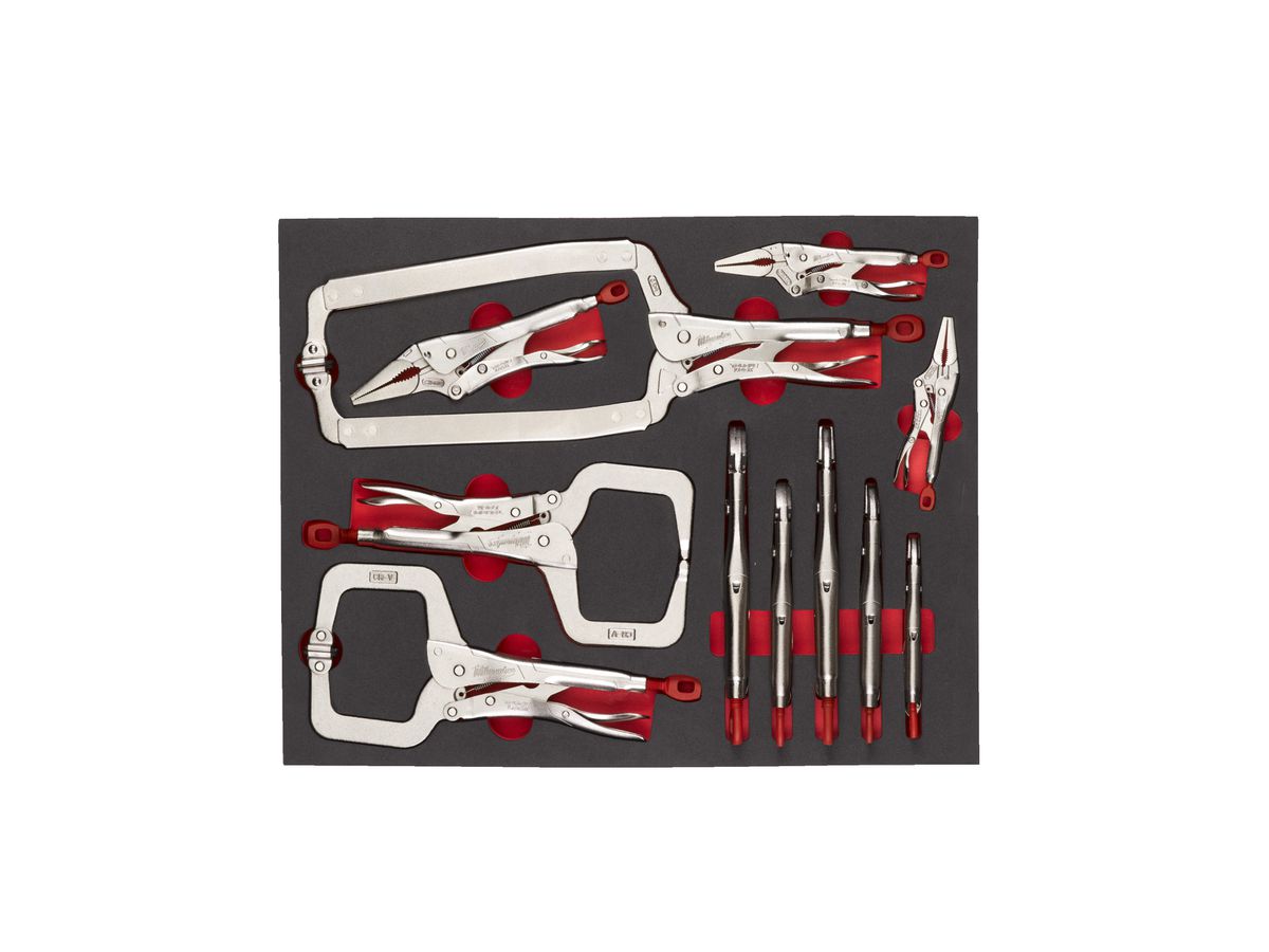 MILWAUKEE Einlage 11-teilig für Gripzangen für Werkstattwagen 78 cm