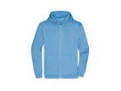 JN Promo Zip Hoody Men JN756 80%BW/20%PES sky-blue Gr. XL