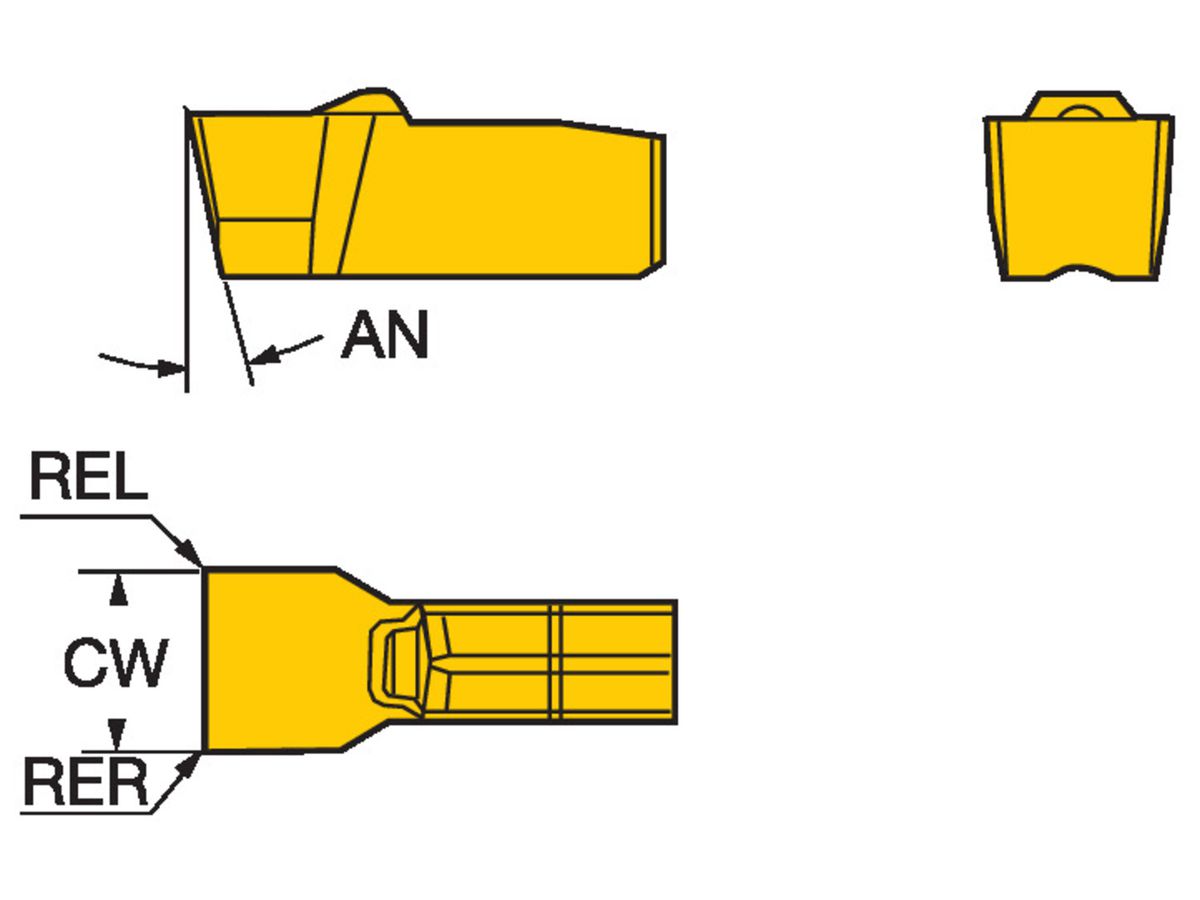 COROMANT T-Max Q-Cut Wendeplatte zum Einstechen N151.3-A105-25-4GH13A
