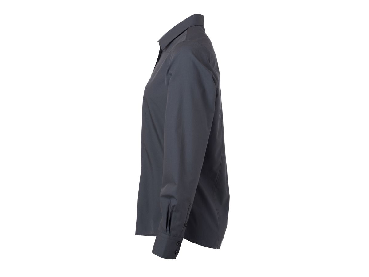 JN Ladies' Shirt Longsleeve Poplin JN677 carbon, Größe 3XL