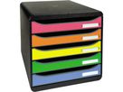 Exacompta Schubladenbox BIG-BOX PLUS 309798D 5Schübe farbig