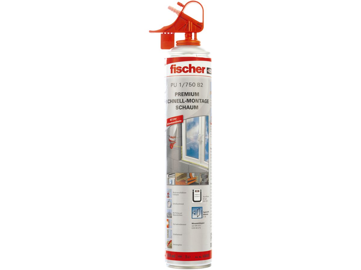 FISCHER Premium Schnellmontage Schaum PU 750 (053080)