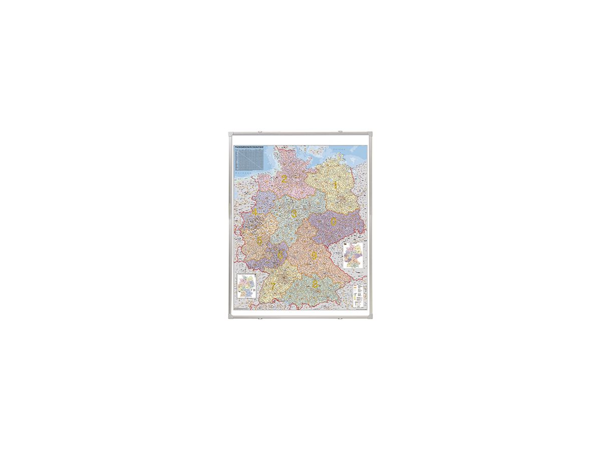 Franken Kartentafel KA445P PLZ-Karte Deutschland 1:750.000
