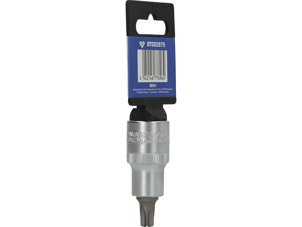 BRILLIANT TOOLS 1/2" Bit-Schrauben- dreher-Einsatz,TORX, 55mm, TX45
