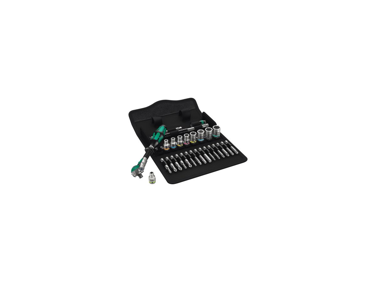 WERA Steckschlüssel-Satz Zyklop Speed 8100 SA 6, 28-tlg, 1/4" Antr., metrisch