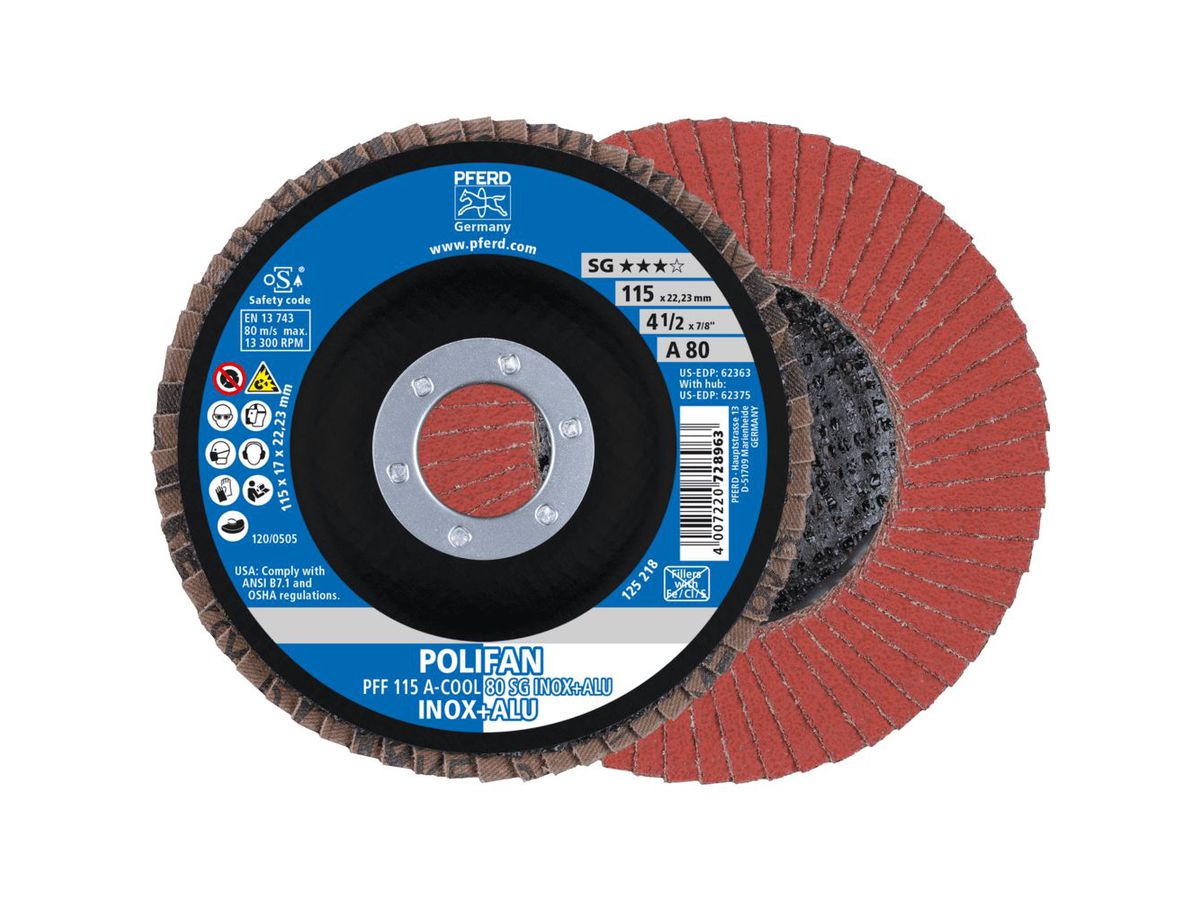 Flap disc straight 115mm A 80 SG -COOL Pferd