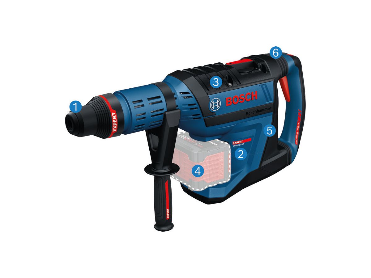 BOSCH Akku-Bohrhammer EXBH18V-45 solo, in XL-BOXX