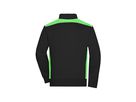 JN Herren Sweat-Jacke JN870 black/lime-green, Größe XS