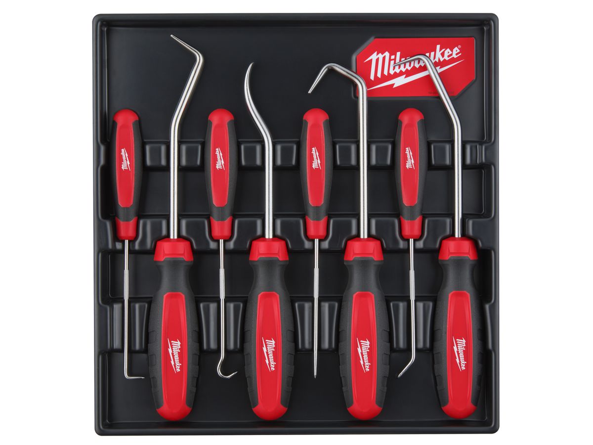 MILWAUKEE Heavy-Duty Montagehaken Set 2x flach,2x gebogen,2x 90°, 2x 45° 8-tlg