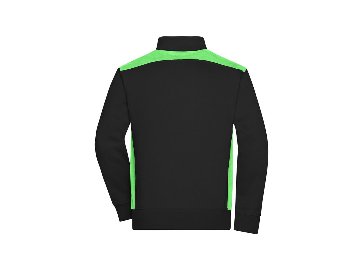 JN Herren Sweat-Jacke JN870 black/lime-green, Größe XS