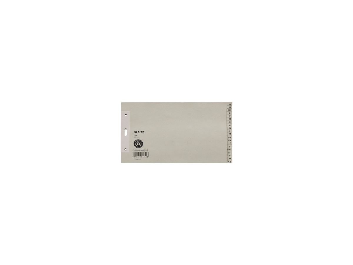 Leitz Register 12060085 A-Z DIN A5 24x14cm 20teilig Papier grau