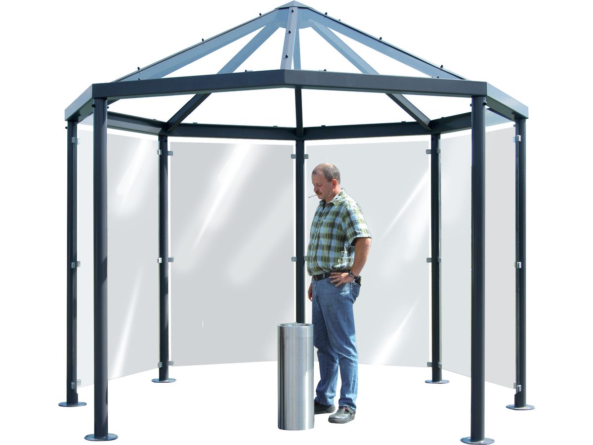 Achteckpavillon Paris Seitenwand Glas