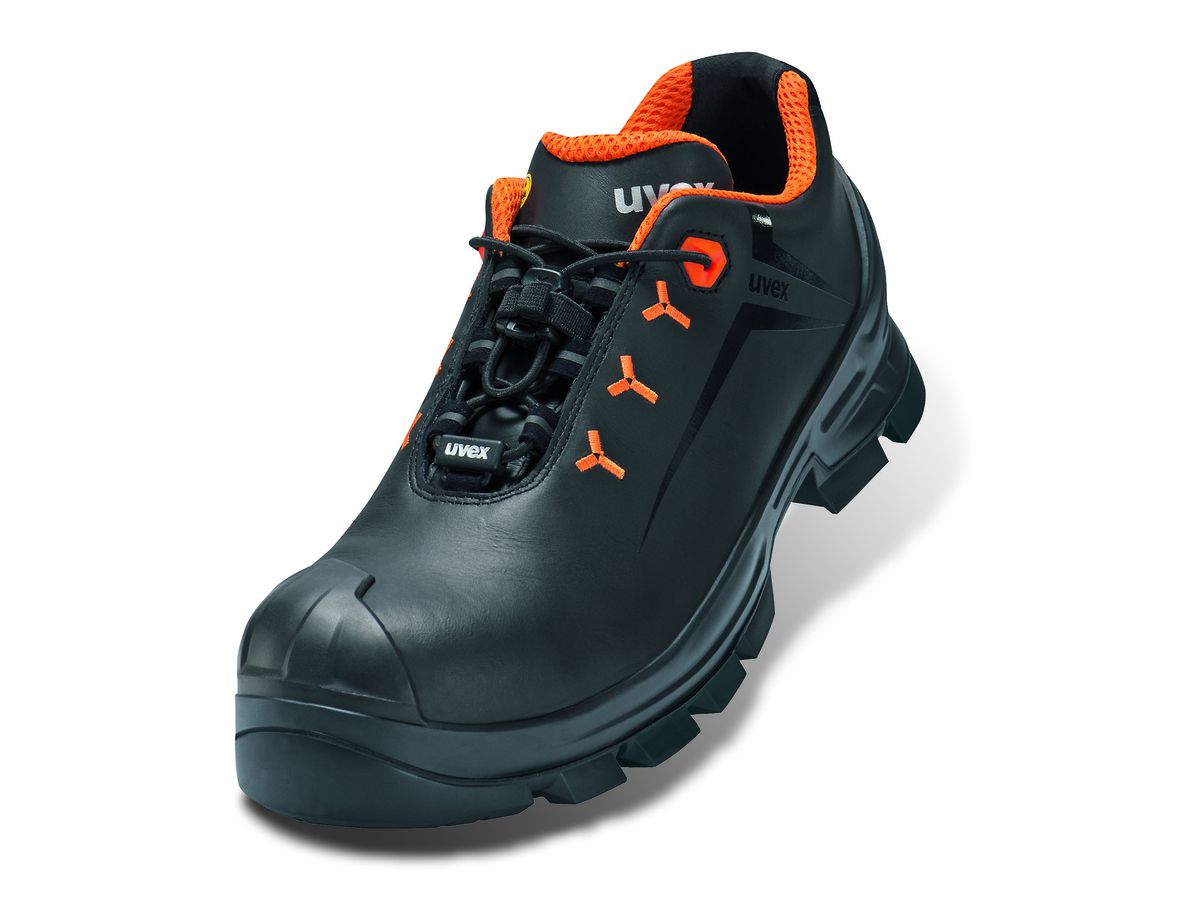 UVEX2 Sicherheits-Halbschuh S3 6522.2 ESD, schwarz/orange, Gr. 37, Weite 11