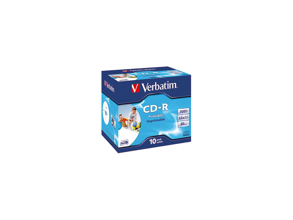 Verbatim CD-R 43325 52x 700MB 80Min. Jewelcase 10 St./Pack.
