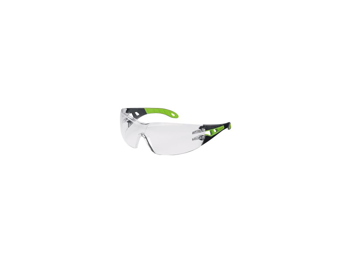 UVEX Schutzbrille pheos exc. AS AF klar schw/grün 9192.225