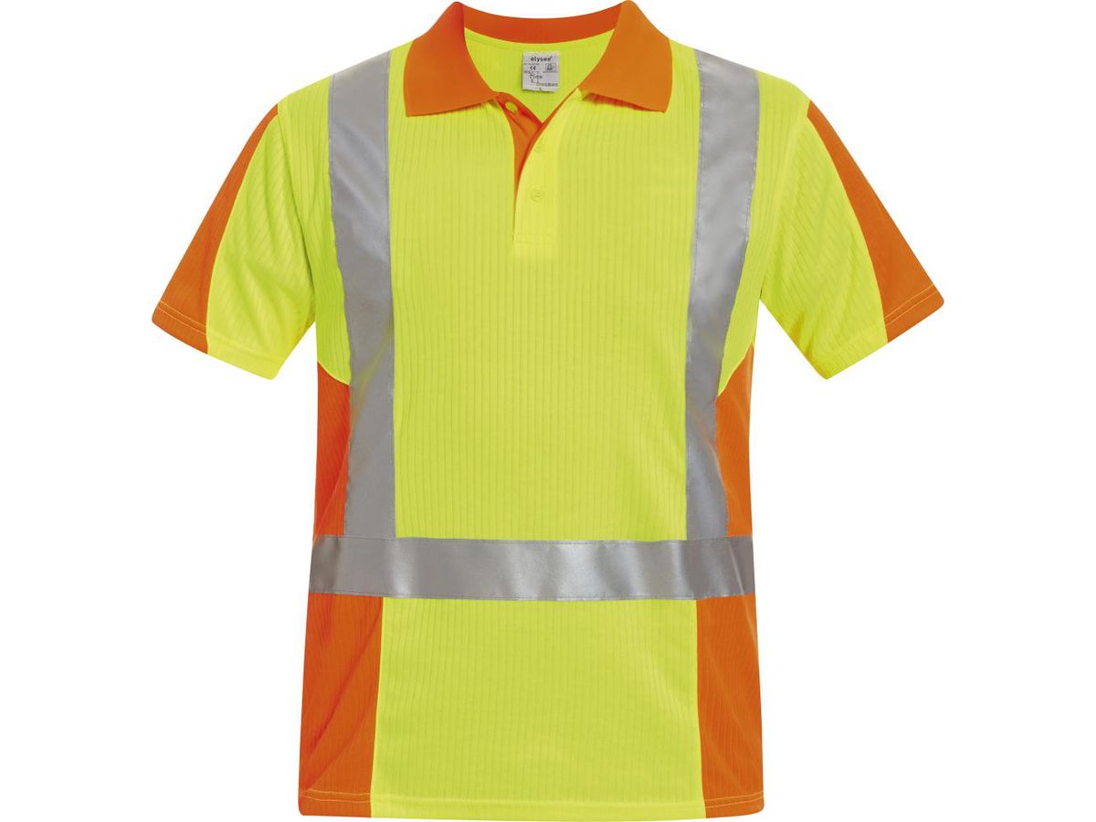 ELYSEE Warnschutz-Poloshirt ZWOLLE warn-gelb/warn-orange, Größe S