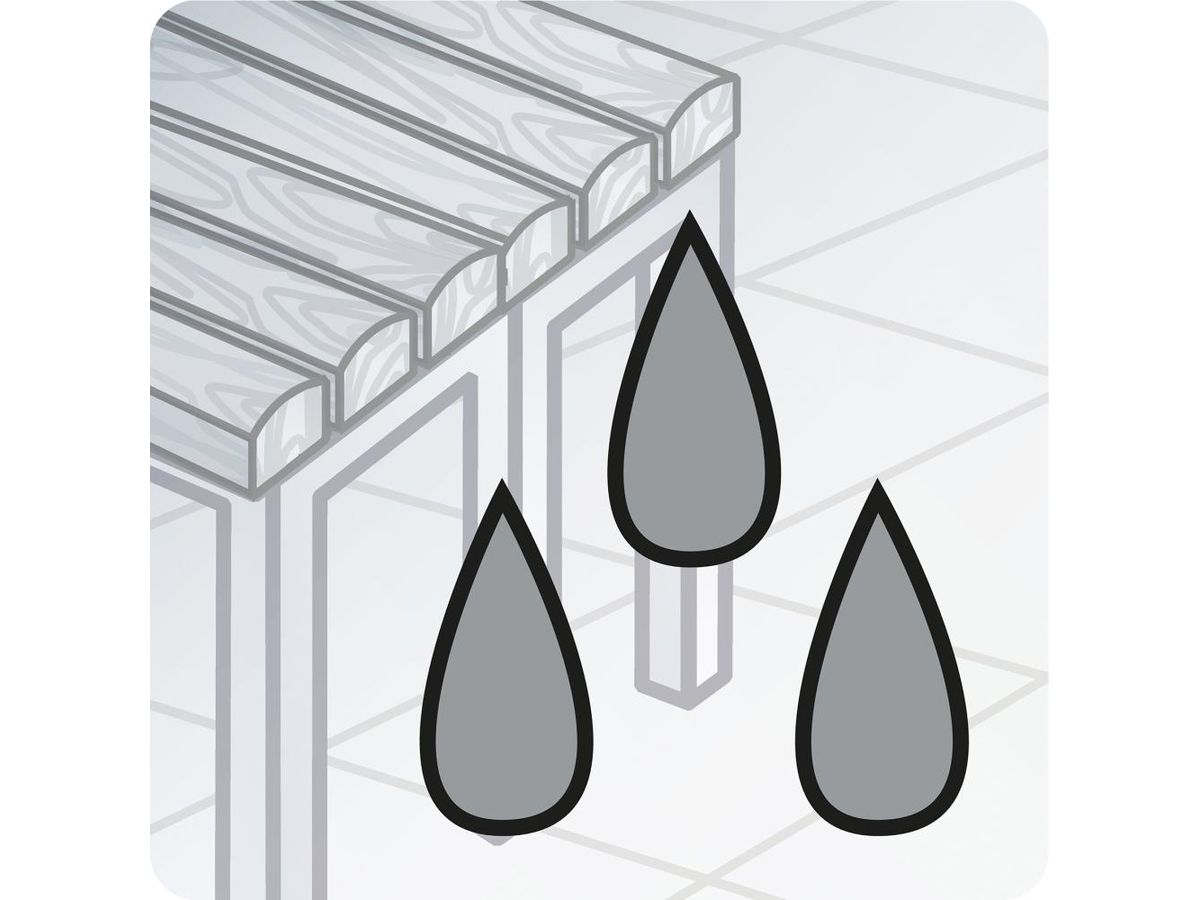 C+P Feuchtraumausführung Evolo verz. Stahlblech, 4-Teiler Sitzbank