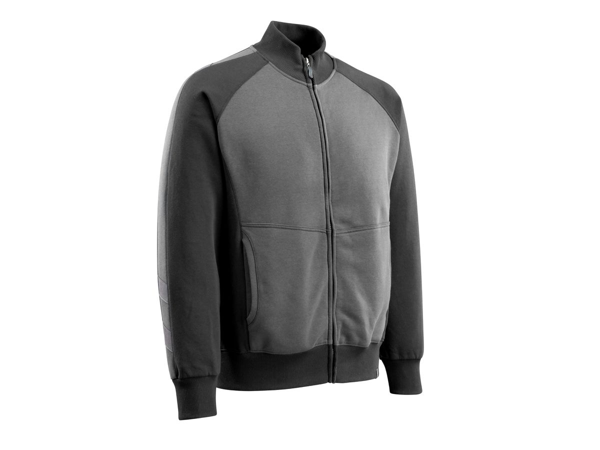 MASCOT Amberg Sweatsshirt mit Reißver- schluss, dunkelantrh./schwarz Gr. XS