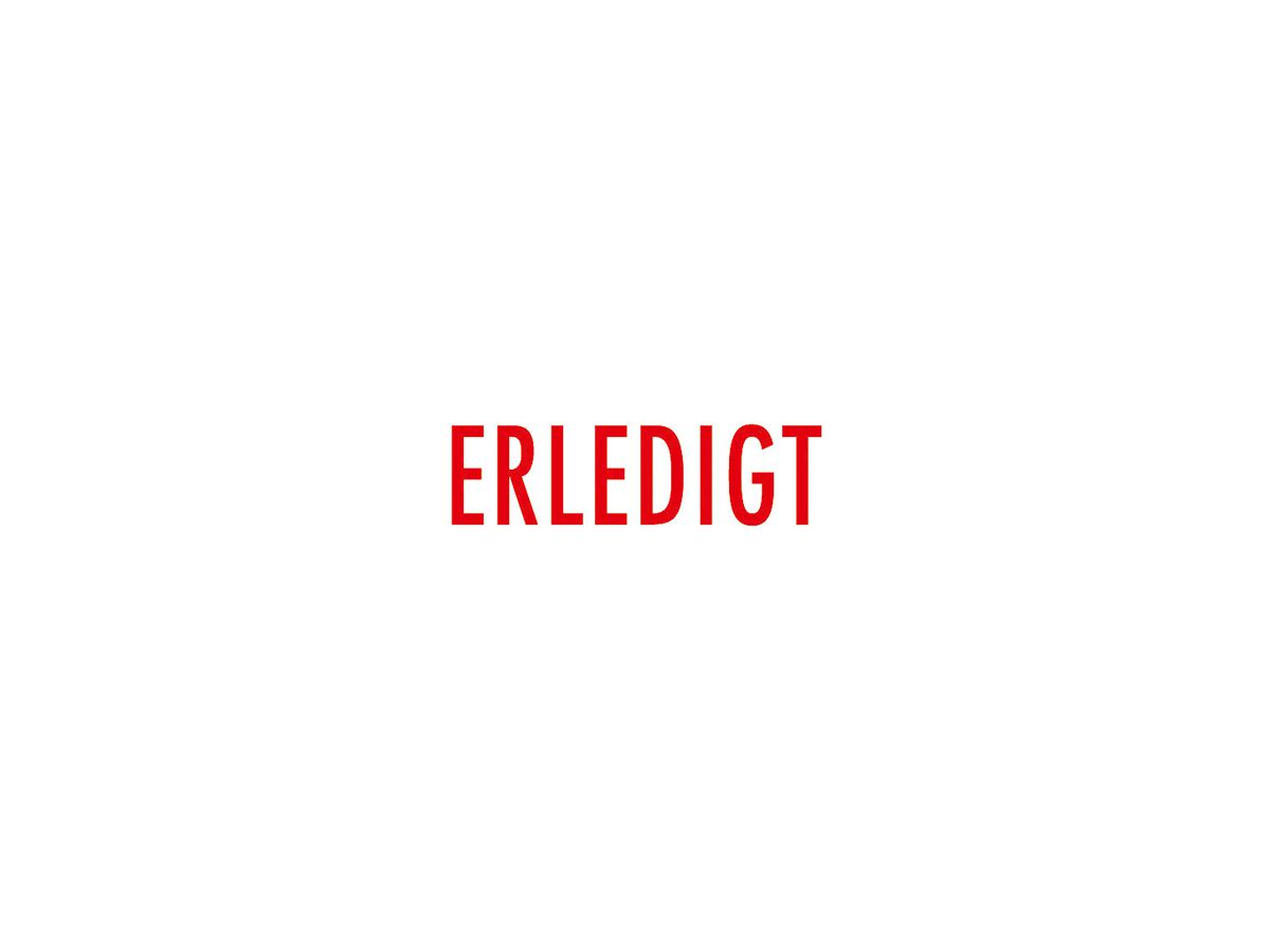 COLOP Textstempel Printer 20 ERLEDIGT 100670 38mm Kunststoff rt