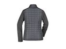 JN Ladies' Knitted Hybrid Jacket JN741 grey-melange/anthracite-melange Gr. S