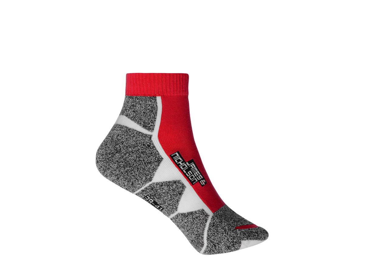 JN Sport Sneaker Socks JN214 red/white, Größe 45-47