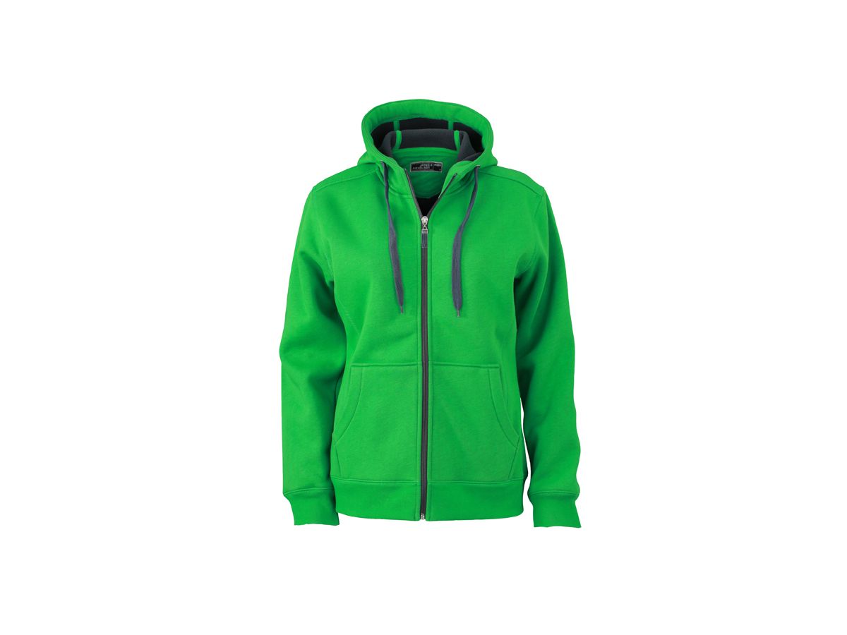 JN Ladies Doubleface Jacket JN354 55%PES/45%BW, fern-green/graphite, Gr. M