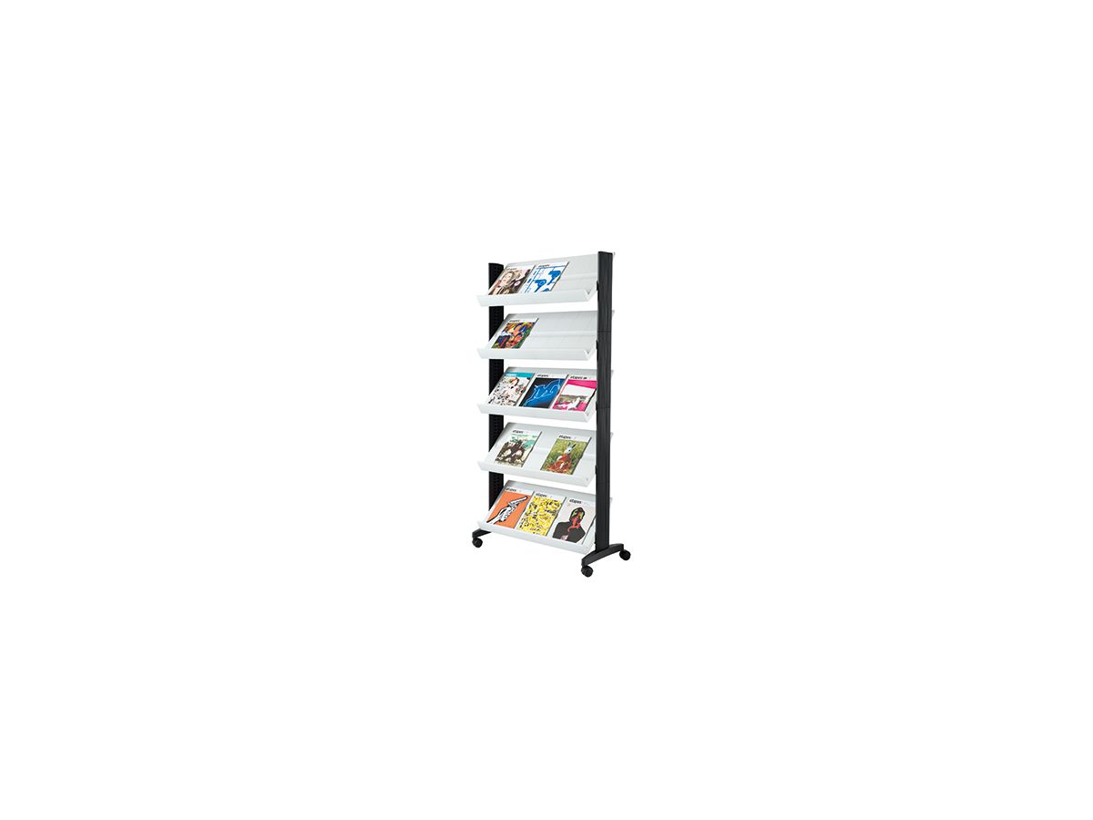 Paperflow Prospektständer Uno 255N.02 5Auflagen mobil grau