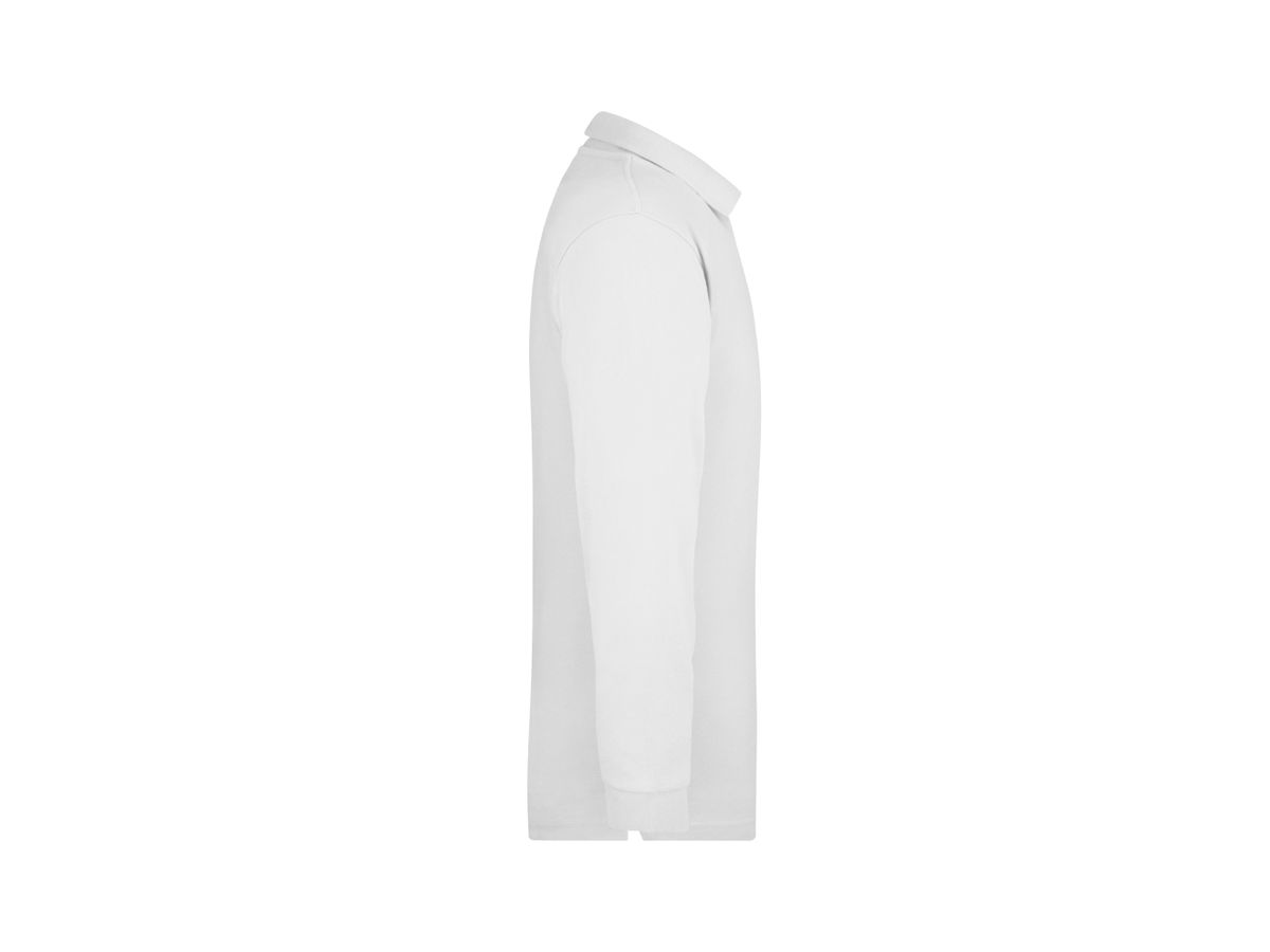 JN Polo-Piqué lang JN022 100%BW, white, Größe L