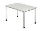 Hammerbacher Schreibtisch VHS12/W/S 120x80cm weiß