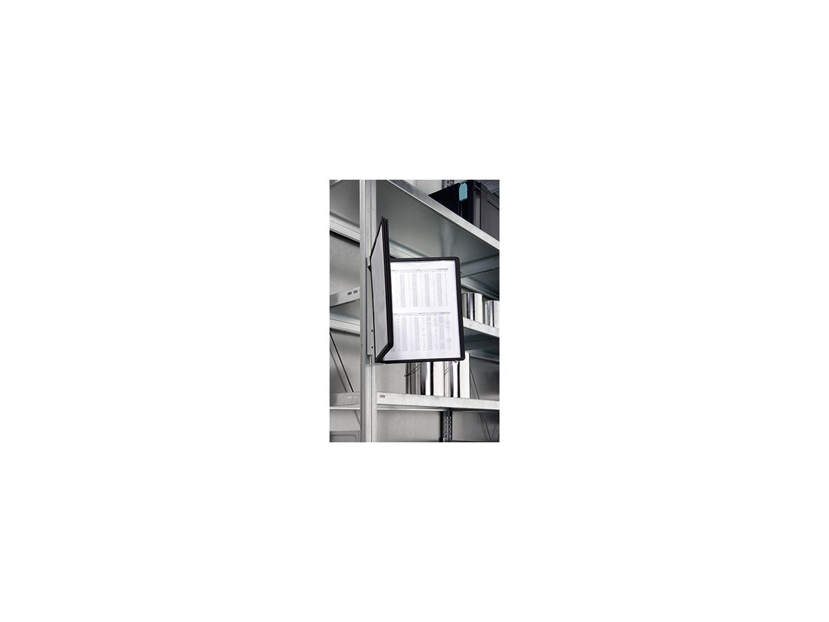 DURABLE Sichttafelwandhalter VARIO MAGNET WALL 5 591401 gr +5Tafeln sw