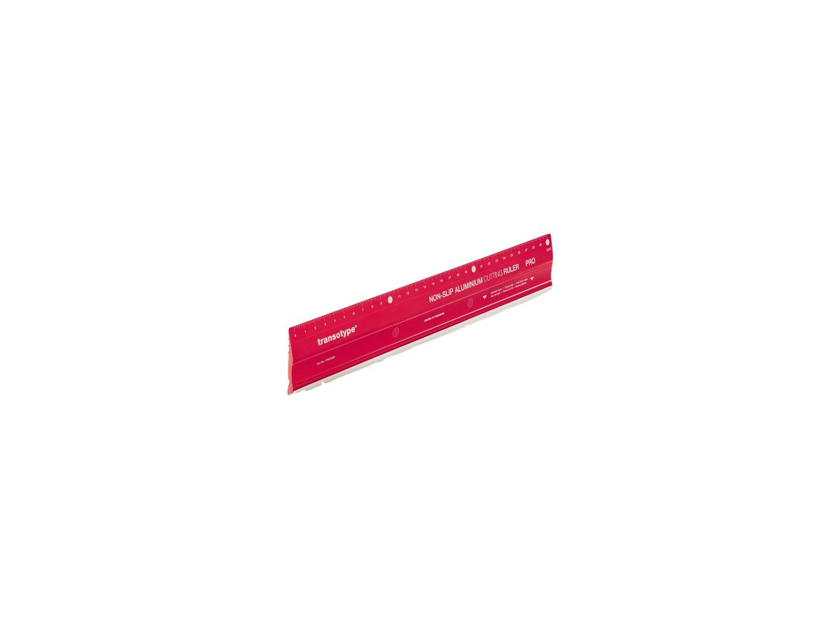 transotype Schneidelineal PRO 17803006 30x5cm Aluminium rot