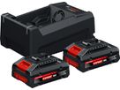 BOSCH Akku-Starter-Set 2 x EXBA 18V-40, GAL 12V/18V-80